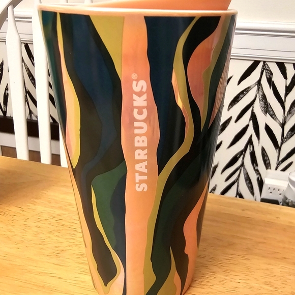🧜‍♀️NEW Starbucks 2024 Spring Siren Lines Multicolor Ceramic Travel Mug - Picture 1 of 3